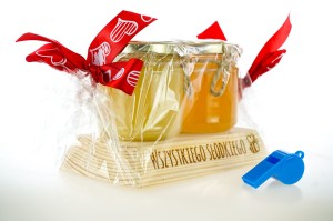 zestaw miodów naturalnych 2 x 250g wielokwiatowy i nawłociowy